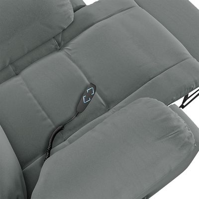 Poltrona Do Papai Reclinável Pietra Elevação Lift Elétrico Fh9 Pu Cinza - Mpozenato