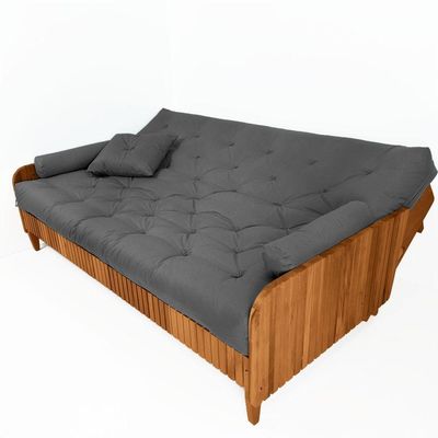 Sofá Cama Paris Ii Ripado Acquablock Madeira Maciça Natural