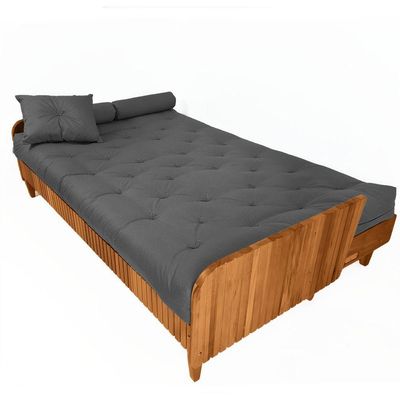 Sofá Cama Paris Ii Ripado Acquablock Madeira Maciça Natural