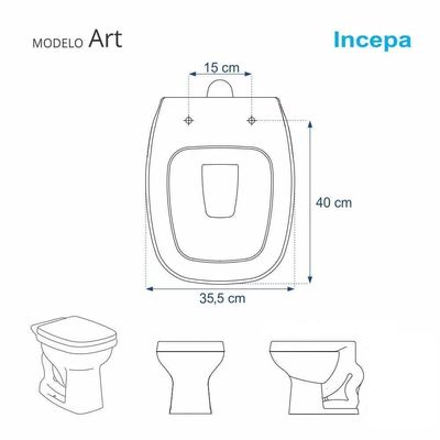 Tampa De Vaso Acrilico Art Bege Claro Para Bacia Incepa 6lpf