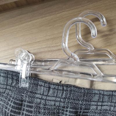 10 Cabides de Presilha Para Saia Loja Plástico Transparente 31,5cm Cinquetti