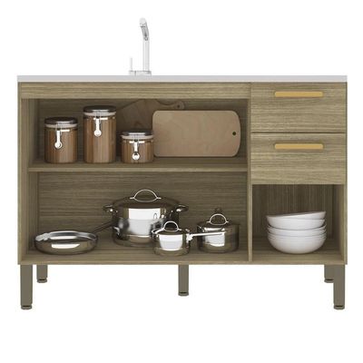 Balcão Gabinete Com Pia 120cm Urban K02 Freijó - Mpozenato