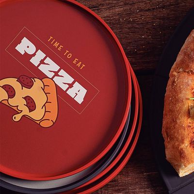 Kit 12 Pratos para Pizza Servir Pizzaria Restaurante Bar Tramontina Polipropileno 20cm Sortidos