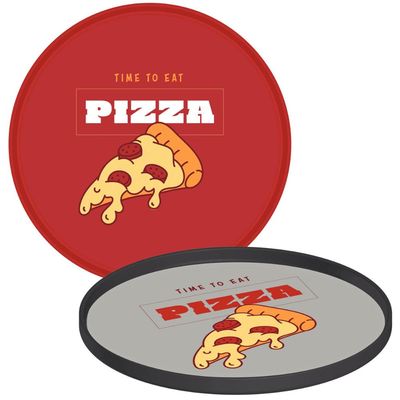 Kit 12 Pratos para Pizza Servir Pizzaria Restaurante Bar Tramontina Polipropileno 20cm Sortidos