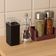 Saleiro Pimenteiro 70ml Preto Porta Tempero 5x4x8cm Plástico Coza Dispenser de Mesa