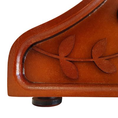 Relógio de Mesa Antigo Decorativo de Madeira com Números Romanos
