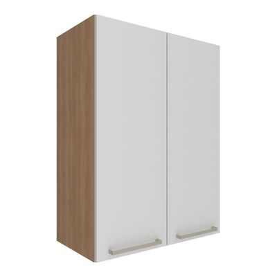 Armário De Cozinha Aéreo Com 2 Portas 60cm Multimóveis Cr20426 Freijó Branco