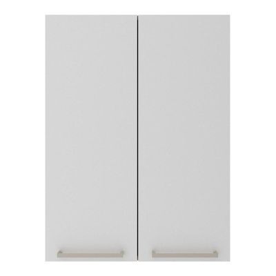 Armário De Cozinha Aéreo Com 2 Portas 60cm Multimóveis Cr20426 Freijó Branco