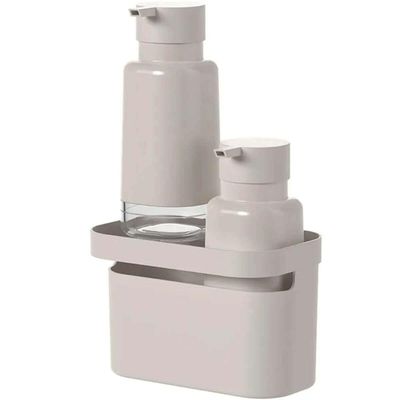 Kit 2 Dispensers 500ml Sabonete Líquido Sabão Organizador para Pia Cozinha