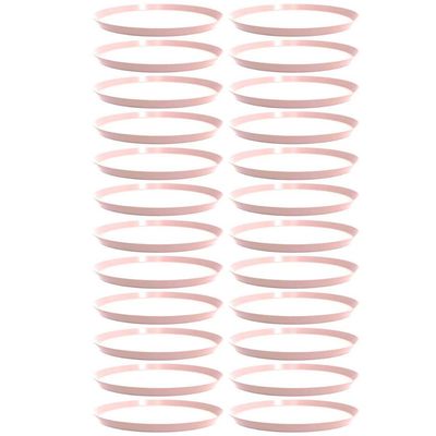 Kit 24 Bandejas Redonda 34cm Servir Rosa Himalaia Bubble Crippa Bar Restaurante