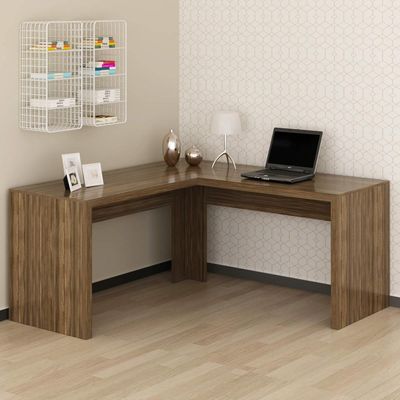 Mesa para Escritório Angular ME4116 Nogal Tecnomobili