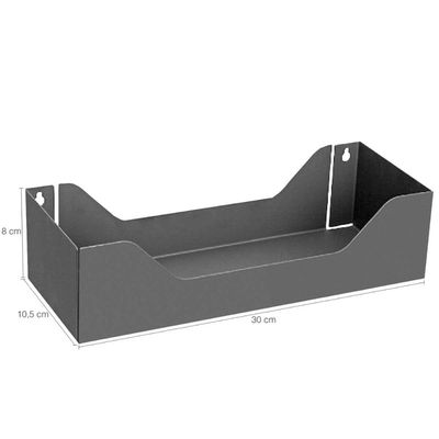Porta Objetos Suporte de Parede Organizador Multiuso de Acessórios Cinza Masutti