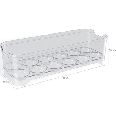 Kit 4 Organizadores de Geladeira Porta Ovos 12un 28x10x7,5cm Restaurantes Lancherias UZ