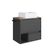 Gabinete Suspenso 60cm Mel Grafite com Cuba 1 Nicho 1 Gaveta e Toalheiro BH8050MGCUBA