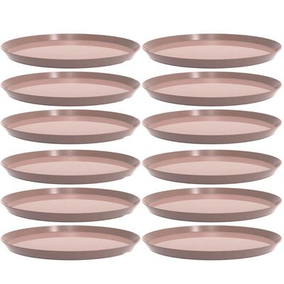 12 Bandejas Redonda 34cm Amêndoa Servir Bar Restaurante Bubble Crippa