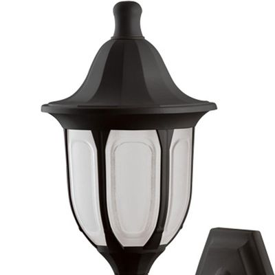 Luminária Arandela Modena Preta 16,5x21x38cm de Parede Externa Interna Lâmpada E27 Bivolt