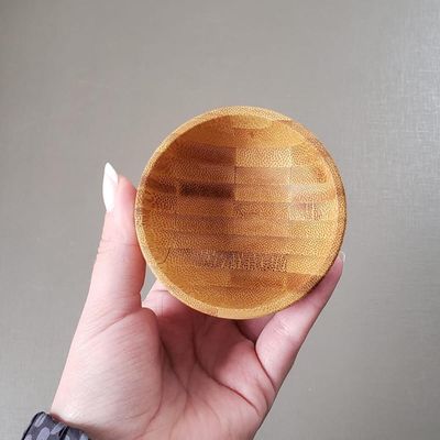 Bowl Lyor Molheira Redonda de Bambu Verona 8x4cm Petisqueira Potinho Pequeno