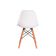 Conjunto 4 Cadeiras Eiffel Moderna Pé Palito Branca Base Madeira