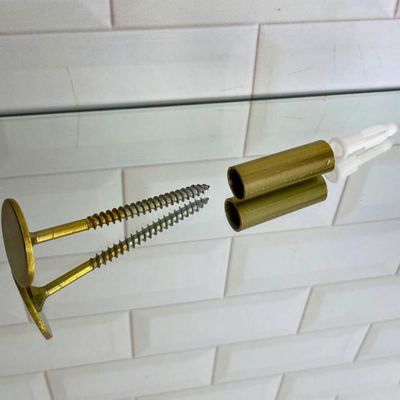Gancho de Parede Metal 3cm Dourado Cabideiro Fixador Espelho Duler Cabide