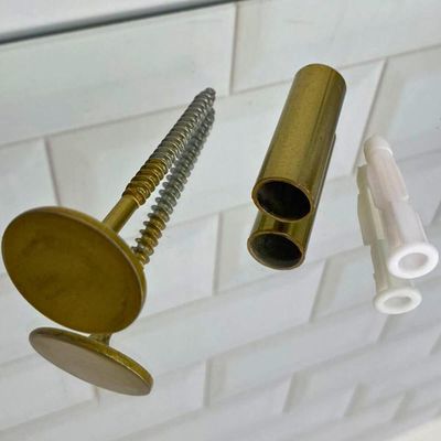 Gancho de Parede Metal 3cm Dourado Cabideiro Fixador Espelho Duler Cabide