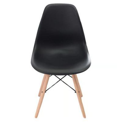 Kit 3 Cadeiras Moderna Sala Jantar Cozinha Eiffel Pé Palito Preto