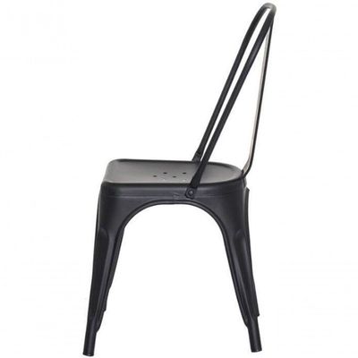 Kit Com 8 Cadeiras Empilhavel Tolix Preto Fosca Estilo Industrial E Conforto Para Qualquer Ambiente