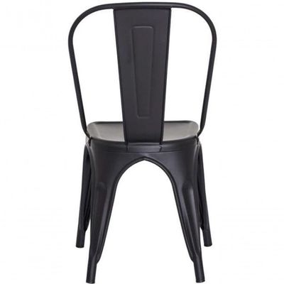 Kit Com 8 Cadeiras Empilhavel Tolix Preto Fosca Estilo Industrial E Conforto Para Qualquer Ambiente