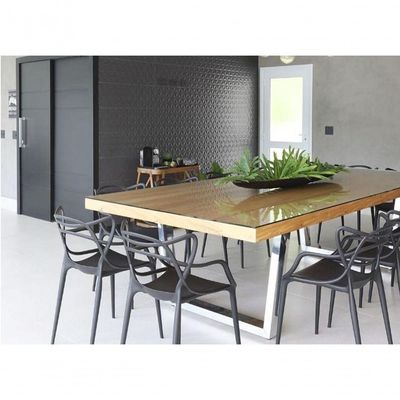 Conjunto Com 6 Cadeiras Empilhavel Allegra Preta Polipropileno Resistente