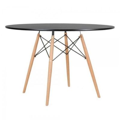 Mesa Eiffel Preta 80cm Madeira Ideal Para Cozinha Sala De Jantar Ou Escritório