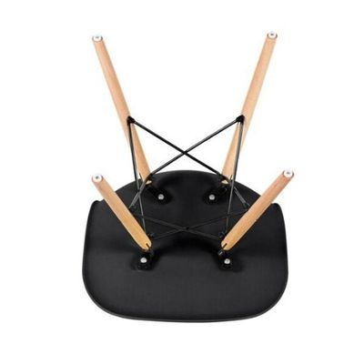 Kit 6 Cadeiras Moderna Sala Jantar Cozinha Eiffel Pé Palito Preto