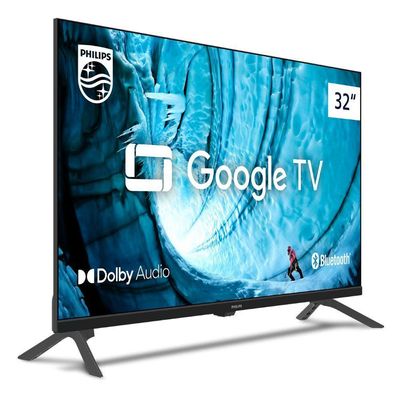 Smart TV Philips 32 HD Google TV Comando De Voz HDR HDMI Preto Bivolt