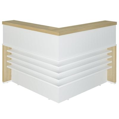 Balcão De Em L 147x147cm Corp A06 Carvalho-branco - Mpozenato