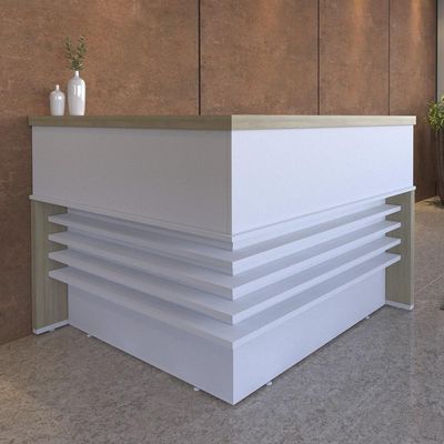 Balcão De Em L 147x147cm Corp A06 Carvalho-branco - Mpozenato
