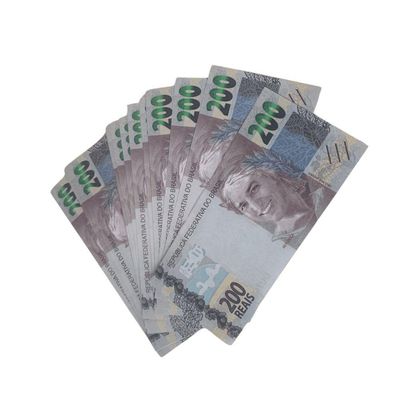 50 Notas Cenograficas - 20 Reais Ou 200 Reais - Notas De Cinema Fake Modelo Alfanumérico 200