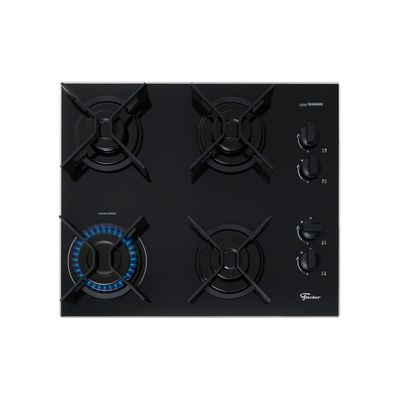 Fogao Cooktop 4 Bocas Fit Line Trempe Iron Fischer Preto Bivolt