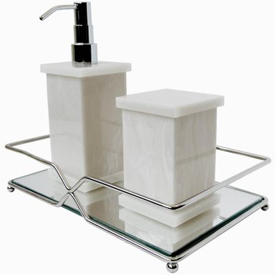Bandeja Espelhada para Perfumes Decoração Banheiro Lavabo Cromado
