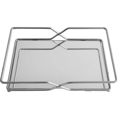 Bandeja Espelhada para Perfumes Decoração Banheiro Lavabo Cromado