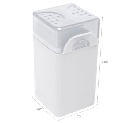 Suporte Porta Temperos E Condimentos Aéreo Aço Inox Com 6 Frascos Brancos