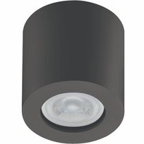 Spot de Sobrepor Redondo Preto Bivolt MR16 Luminária de Teto em Poliestireno Dital Zoom