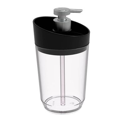Kit Banheiro Transparente Crippa 4 Peças Porta Escova Porta Sabonete Líquido Porta Algodão e Saboneteira