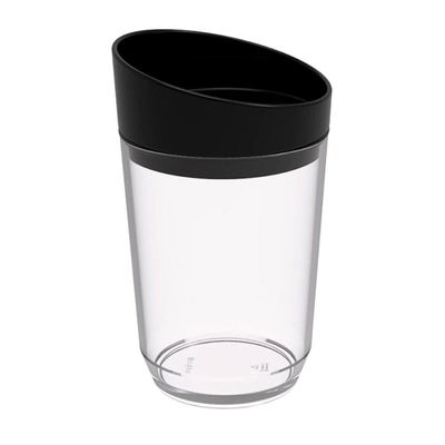 Kit Banheiro Transparente Crippa 4 Peças Porta Escova Porta Sabonete Líquido Porta Algodão e Saboneteira