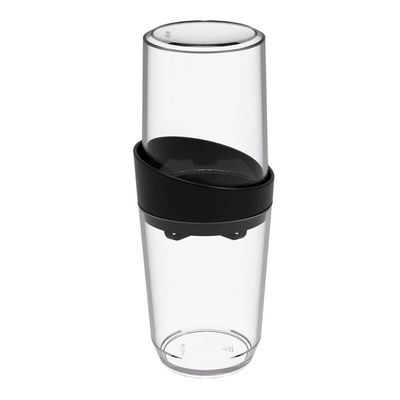 Kit Banheiro Transparente Crippa 4 Peças Porta Escova Porta Sabonete Líquido Porta Algodão e Saboneteira