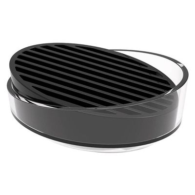 Kit Banheiro Transparente Crippa 4 Peças Porta Escova Porta Sabonete Líquido Porta Algodão e Saboneteira