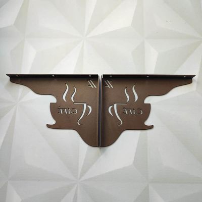 Mão Francesa Marrom Decorativa 20cm Cantinho do Café Xícara Aço Zarg