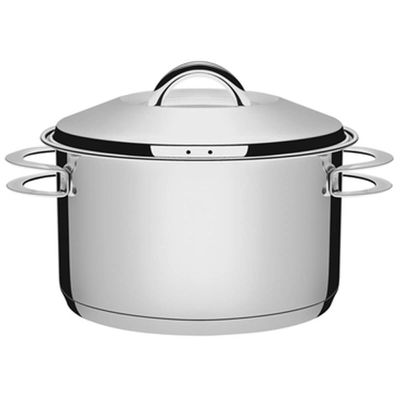 Panela de Fundo Triplo Caçarola Inox 6,1L com Tampa 24cm Tramontina Solar Inox