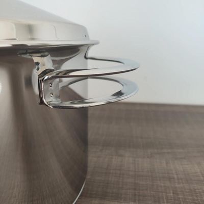 Panela de Fundo Triplo Caçarola Inox 6,1L com Tampa 24cm Tramontina Solar Inox