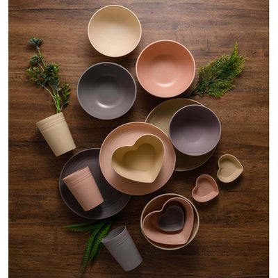 Kit 20 Cumbucas Bowl de Bambu Ecológico Sortido Sobremesa Cereais Frutas Petiscos