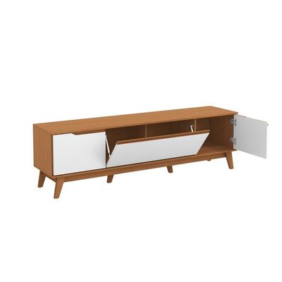 Rack Kappesberg 3 Portas Canela/Branco 180cm