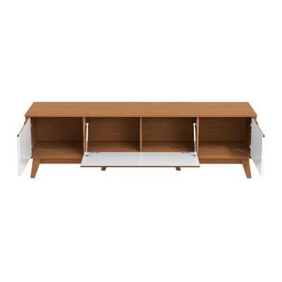 Rack Kappesberg 3 Portas Canela/Branco 180cm