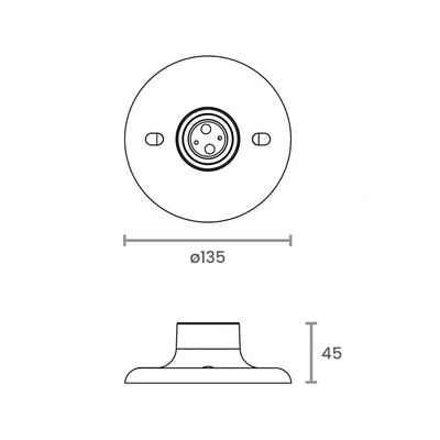 Plafon Taschibra Economic E27 Bivolt Branco 02080003-01